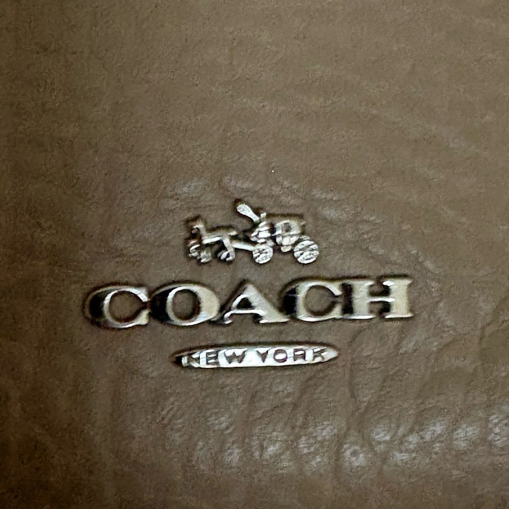 Coach Pebbled Leather Satchel | Latte Cocoa Neutral- Like New - Picture 11 of 14